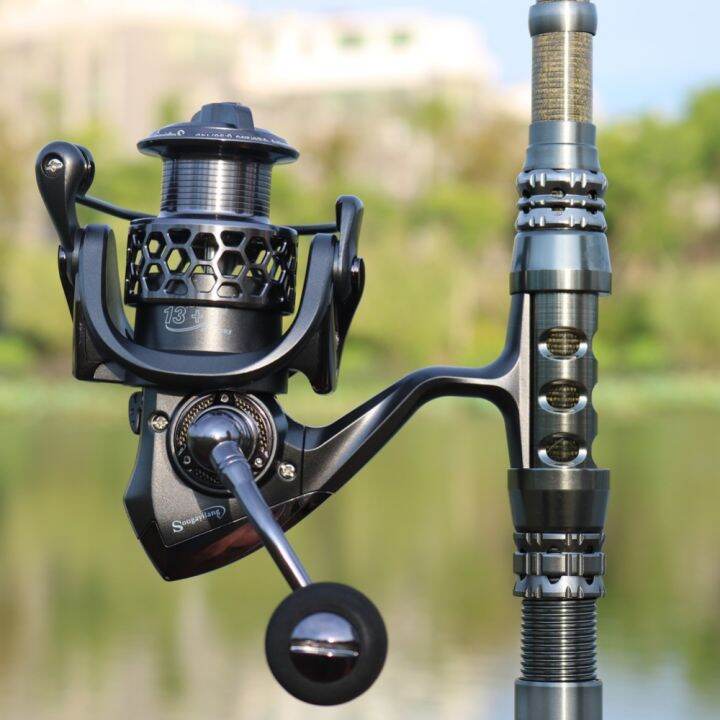 souilang-1000-6000-series-fishing-reel-13-1bb-น้ำหนักเบา5-2-1-smooth-aluminium-spinning-fishing-reel-ปลาคาร์พ-fishing-tackle