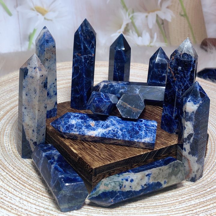 ที่มีคุณภาพสูงคริสตัลธรรมชาติ-sodalite-ทาวเวอร์รักษาหินเครื่องประดับขายส่งเรกิตกแต่งบ้านประดับห้องพลังงานแร่