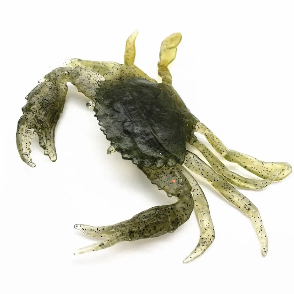 Emiif 3D Crab Soft Lure 125-mm Sea Fishing Equipment Artificial