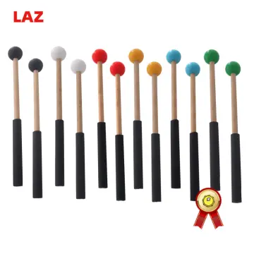 1 Pair Tongue Steel Drum Xylophone Mallets Tuning Fork Wooden Rod