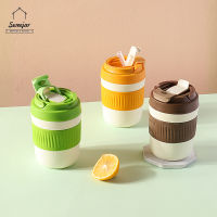 ขวดน้ำแบบพกพา SWEEJAR 400มล. พร้อมฟางนักเรียนกีฬากาต้มน้ำรถถ้วยกาแฟขวดปั่น