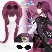 Honkai Star Rail เกม Kafka คอสเพลย์วิกผม Rose สีม่วงวิกผมคอสเพลย์สังเคราะห์ทนความร้อนจำลองหนังศีรษะ Kafka Wigs คอสเพลย์