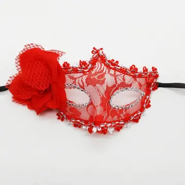 1pc Masquerade Mask For Women With Lace & Rhinestones, For Party &  Performance