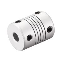 uxcell 6.35mm to 9mm Aluminum Alloy Shaft Coupling Flexible Coupler Motor Connector Joint L25xD19 Silver