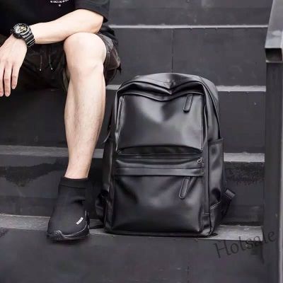 【hot sale】♚ C16 Mens Backpack Leather Backpack School Bag College Bag Backpack Contemporary Backpack