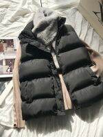 Autumn Casual Elegant Fashion Outerwear Black Winter Warm Cotton Padded Sleeveless Parkas Jacket Vest for Woman Puffer Vests