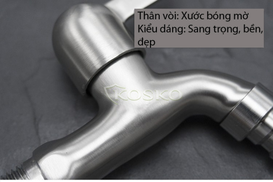 Vòi hồ inox 304 - vòi nước máy giặtbảo hành 12 tháng, vòi rửa tay, vòi xả - ảnh sản phẩm 4