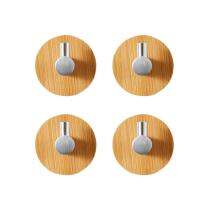 Bamboo Hooks for Wall Bamboo Stainless Steel Hook Strong Adhesive Hooks for Coat Belt Keys and Headset In The Home Kitchen ideal