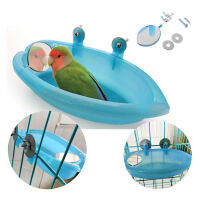 【Dream】Love Birds อ่างอาบน้ำนกรูปไข่ขนาดเล็ก Pet Cage อุปกรณ์เสริมของเล่นพร้อมกระจกนก COD