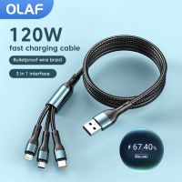 【 Hulux】 USB ชาร์จ Olaf 120W 5A 3 1ประเภท C สำหรับที่ชาร์จ iPhone ข้อมูล