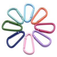 New Colorful D-shaped Aluminum Carabiner Key Chain Clip Outdoor Keyring Hook Water Bottle Hanging Buckle Travel Kit Accessories Toiletries  Cosmetics