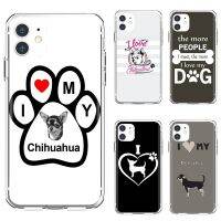 สำหรับ ZTE Blade A910 A610 A530 A510สำหรับ Oneplus One Plus 3T 5T 6T 6 7 8 7T Pro Design I Love My Chihuahua Dog Pug โทรศัพท์แบบนิ่ม