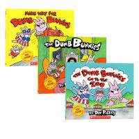 The dumbbunnies paste rabbit diary English original picture book 3 Crazy Rabbit humorous funny picture story book detective dog man and author DAV Pilkey early education Treasure Book