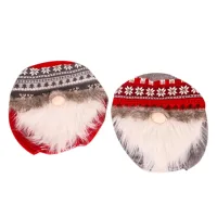 2-Piece Set of Family Christmas Knitted Bucket Cover Water Dispenser Dust Cover