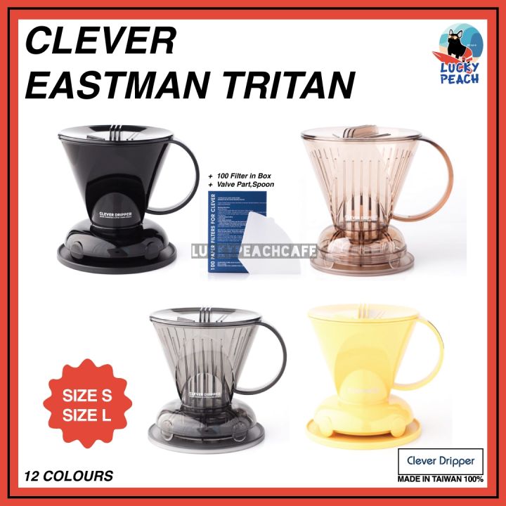 ของมันต้องมี-clever-dripper-traezoid-shape-s-l-มี-12-สี-สกัดกาแฟโดยวิธีการแช่-สินค้าของแท้จากไต้หวัน