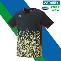 ♗YONEX เสื้อกีฬาแบดมินตันแขนสั้นสำหรับทั้งหญิงและชายใหม่แขนสั้นแข่งขัน Kaus Training