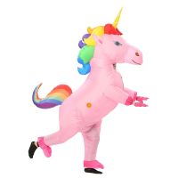 Inflatable Unicorn Costume For Adults Kids Masquerade Movie Carnival Halloween Costumes T-rex Dinosaur Animal Cosplay Clothing