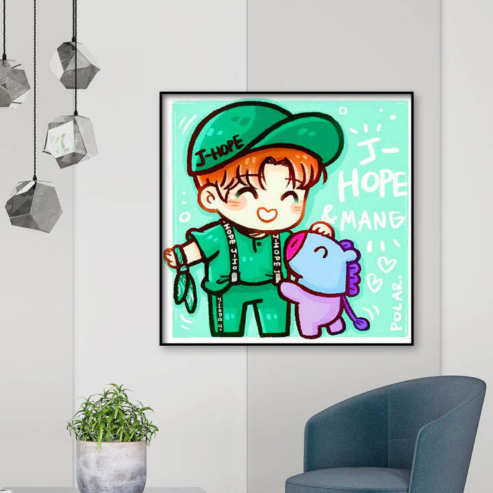 30x30ซม-5d-diy-ภาพวาดการ์ตูนเพชร-kpop-bts-full-ลูกปัดทรงกลมชุดภาพติดผนัง