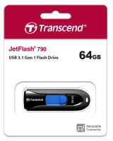 USB 3.1 Gen 1 Flash drive : JF790K : 64GB : USB Type-A : Transcend : รับประกัน 5 ปี มีใบกำกับภาษี