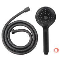 【LZ】♠ↂ  Kit de chuveiro de alta pressão conjunto multifuncional de chuveiro de mão preto fosco