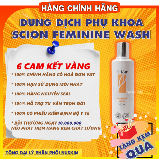 Dung dịch vệ sinh phụ nữ scion feminine wash 200ml - làm hồng se khít - ảnh sản phẩm 2