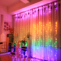 Indoor Lighting LED Garland Curtain LED Fairy String Rainbow 8 Mode USB Remote Lights Home Bedroom New Year Festival Deocration