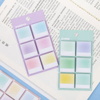 6packsLOT Gradient light and shadow series creative paper message memo pad