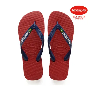 Red on sale flip flops