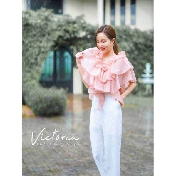 เซตกางเกง-ป้าย-victoria-sz-l-สีน้ำตาล