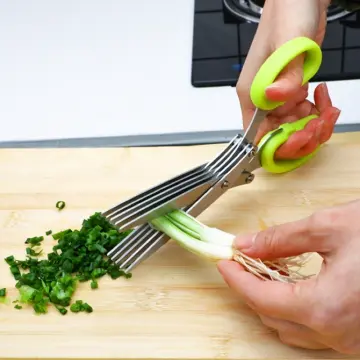 Herb Cutter Scissors 5 Blade Scissors Kitchen Multipurpose Cutting