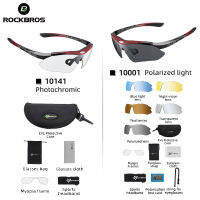 ROCKBROS Photochromic จักรยาน Glassess ขี่จักรยานแว่นตาแว่นกันแดด P Olarized สายตาสั้นกรอบ MTB ภูเขา UV400จักรยานแว่นตา