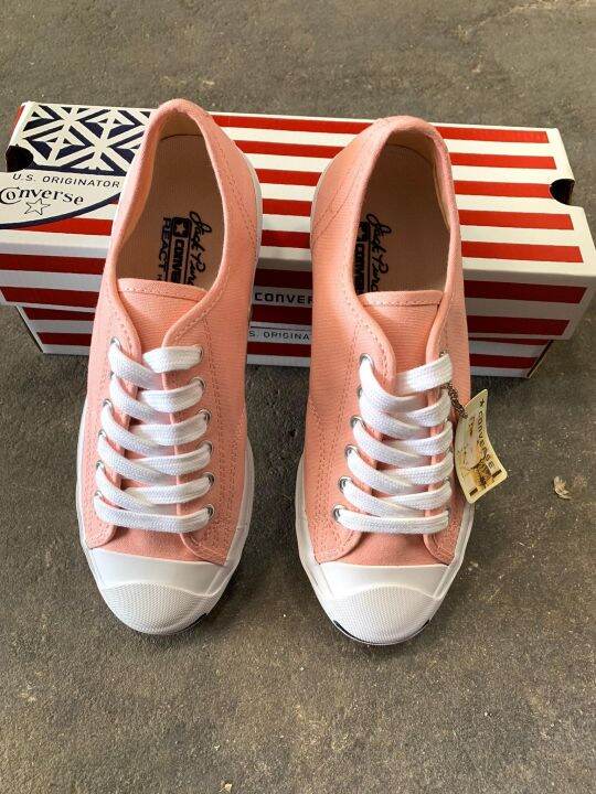 converse-jack-purcell-sale50-รองเท้าคอนเวิร์ส-สีชมพู-เหมาะสำหรับผู้หญิง-และ-ผู้ชาย-ใส่ได้ทุกโอกาส-สินค้าถ่ายจากของจริง-อยู่ในช่วงโปรโมชั่น