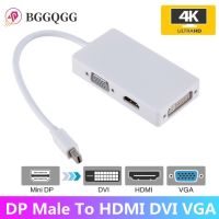 BGGQGG 3 in 1 DisplayPort DP To HDMI-compatible DVI VGA Adapter Cable 1080P Converter Connector For PC Projector HDTV Laptop Adapters