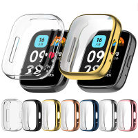 เคสซิลิโคนนิ่มสำหรับ Redmi Watch 3 Active 3 Lite Smart Watch Protector ป้องกันหน้าจอที่ครอบสำหรับ Xiaomi Redmi Watch 3 Active