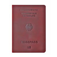 Free Engraved German Leather Passport Cover Travel Passport Case Men Retro Cover On The Passport Customized Card Holders