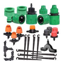 1/4 39; 39; Hose Drip Water Coupling Adapter 4/7 Quick Connecter Tap Joint Adjustable Nozzle Equal Barb Tee Elbow Shut Off Valve Tool