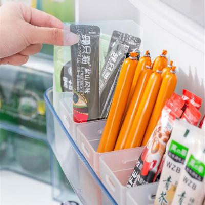 【cw】2pcs Refrigerator Seasoning Storage With Buckle Design Translucent Sorting Bag Rack Kitchen Organizers Storage Holder Racks ！