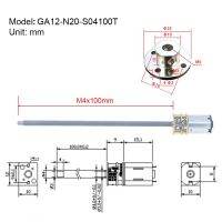 GA12-N20 M4 * 100มิลลิเมตรเกลียว DC 12โวลต์ (เข้ากันได้6โวลต์3โวลต์) ไมโครเกียร์ลด30 ~ 4000รอบต่อนาทีมอเตอร์เพลาสแตนเลสยาวกับหน้าแปลนมอเตอร์ไฟฟ้า