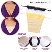 3Pcs Anti Peep Invisible Bra Small Lace Breathable Women Underwear Breast Coverage -MX8