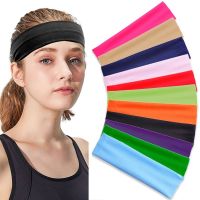 【YF】 Summer Sports Yoga Headbands For Women Solid Color Elastic Turban Running Absorb Sweat Hair Bands Fitness Headwrap Hot