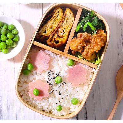 ☜✼ Retro Portable Wooden Bento Box Outdoor Lunch Multi-layer Insulation Wooden Lunch Box Sushi Adult Children Picnic Tableware Box