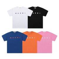 YONEX 23 new ss MARNI short-sleeved classic logo printing summer trend loose cotton men and women fashion small T-shirt