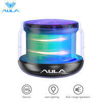 AULA BS302ลำโพงบลูทูธไร้สาย360 ° เสียงรอบทิศทางเอฟเฟกต์แสงหายใจที่มีสีสันความจุขนาดใหญ่และอายุการใช้งานแบตเตอรี่ที่ยาวนานสำหรับแล็ปท็อปแท็บเล็ตเดสก์ท็อปทีวีโทรศัพท์มือถือ