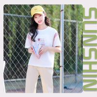 LH.Sunshine เสื้อยืดสไตล์มินิมอล?✨ น่ารักใสใส ให้ลุคลูกคุณหนูหวานๆ ? มี 2 สีดูดีย์มากน้าาา❗การประกบ สไตล์โม