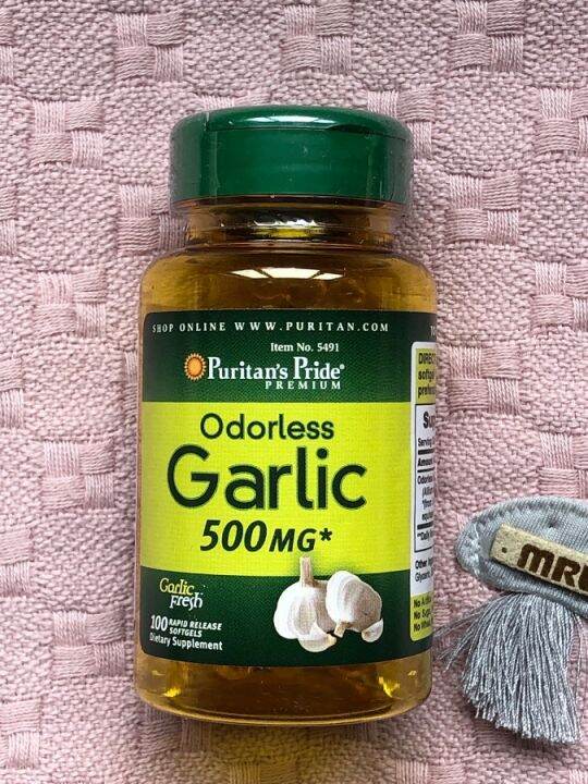[Puritan's Pride] Odorless Garlic Extract Capsules (500mgx100 Capsules) Lazada PH