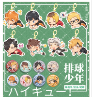 อะนิเมะ Hinata Shoyo Kageyama Tobio Haikyuu!! พวงกุญแจการ์ตูนอะคริลิค เข็มกลัดจี้ Charm รูปพวงกุญแจวันเกิด Gifts