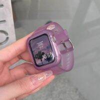 【CHUYANG SHOP】   ●✎นาฬิกาข้อมือทรงสปอร์ตใสสำหรับสมาร์ทวอท์ชซีรีส์7/6/5/4/3 /Se Jelly Iwatch 45/44/42/41/40/38มม.