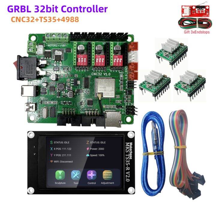 GRBL 32 bit controller breakout board expansion card MKS TS35R display