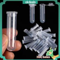 OKDEALS 20PCS 5ml คอนเทนเนอร์ มาตราส่วน ตัวอย่าง พลาสติก ขวดเล็ก หลอดหมุนเหวี่ยง ขวดกลม