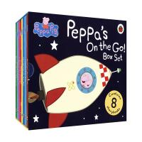 Peppa s On the Go! Box set Peppa Pig paperboard Book Transportation theme 8 boxed stories picture books popular animation adaptation of early childhood education enlightenment English original imported childrens books
